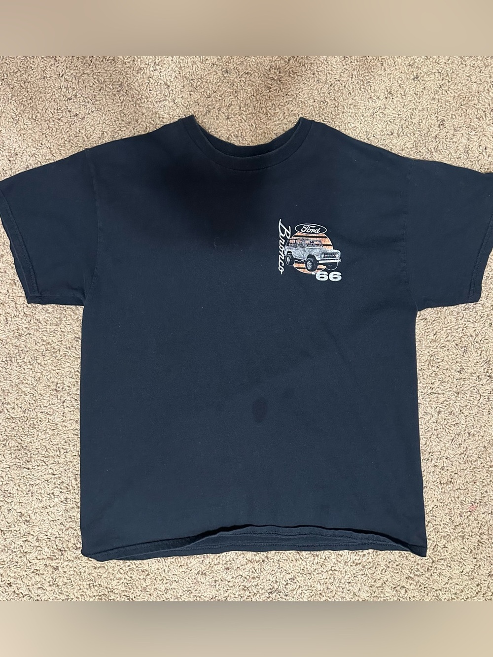 Hybrid Apparel Black Short Sleeve Tee with Small Front Graphic